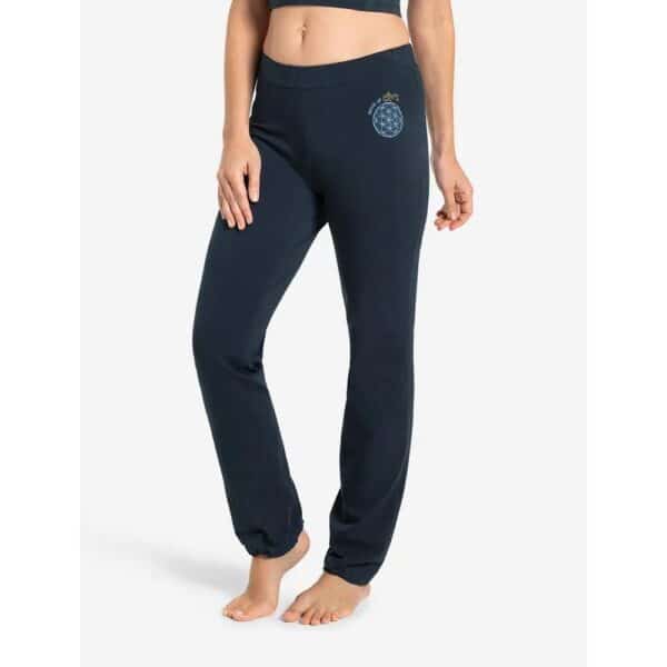 Ananda Yogahose Damen Wellnesshose Spirit of Om dunkelblau