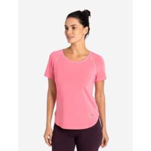 Yoga Shirt Damen kurzarm T-Shirt Raglan von Spirit of Om in der Farbe peach Vorderseite