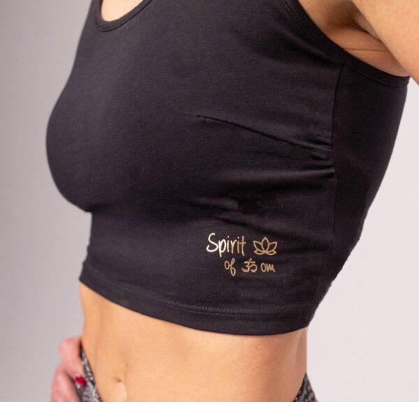 Yoga BH basic schwarz von Spirit of Om ohne Cups