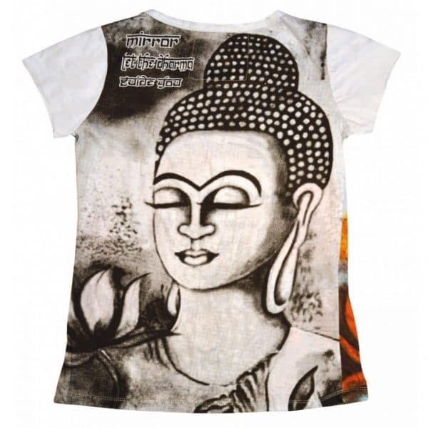Hippie Shirt Damen mit Buddha Motiv Ansicht hinten