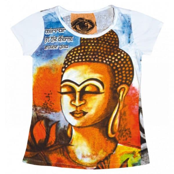 Hippie Shirt Damen mit Buddha Motiv Ansicht vorne
