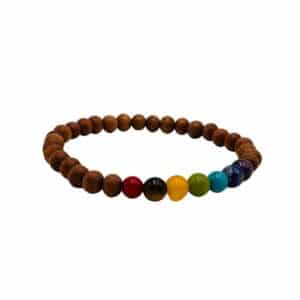 Chakra Armband Sandelholz 16 cm