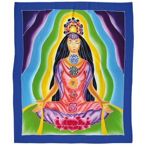 Wandbehang Chakra Yogini in blau