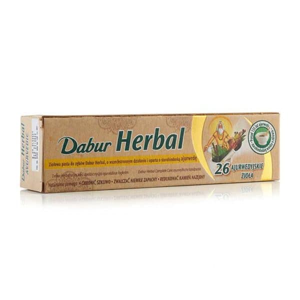 Dabur Herbal ayurvedische Zahnpasta mit 26 Kräutern in umweltfreundlicher Verpackung