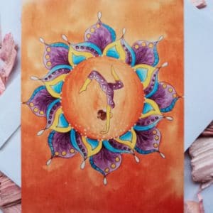 Mandala Yoga Karte orange von Dalaya