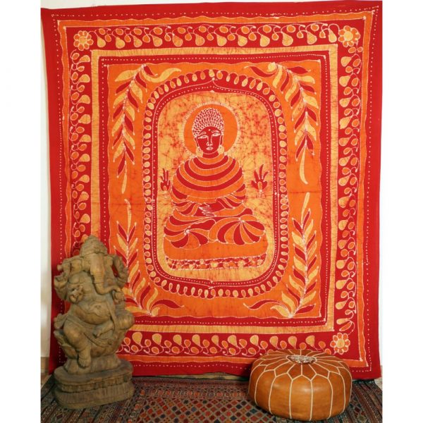 Batik Wandbehang mit Buddha Motiv