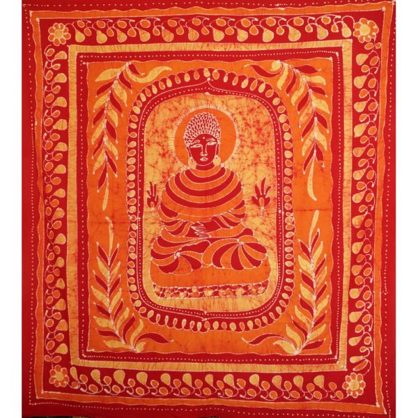 Batik Wandbehang aus Indien mit Buddha Motiv