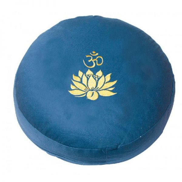 Meditationskissen Om Lotus blau