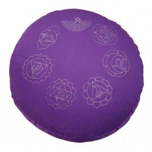 Meditationskissen Chakra rund in lila