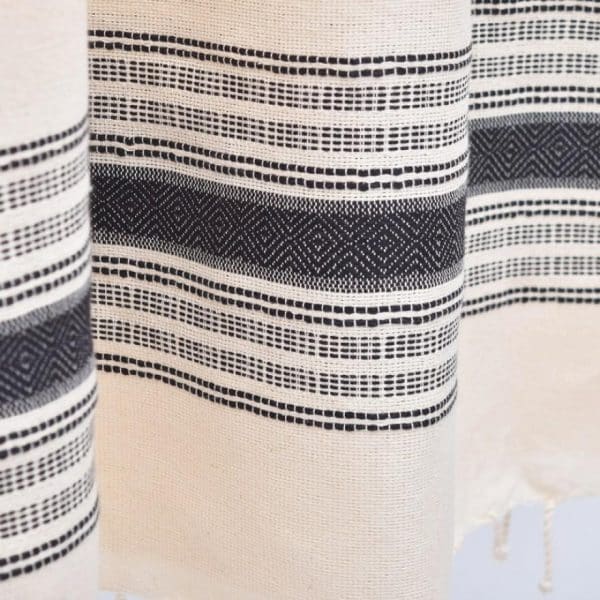 Fouta Saunatuch Strandtuch aus 100% grober Baumwolle mit gewebtem Muster