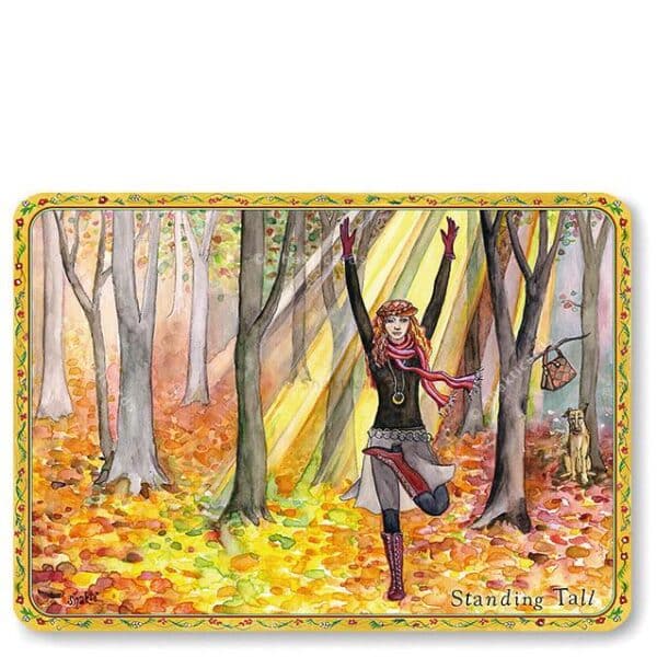 Herbstliche Shakti Card von Silke de Sousa mit dem Motiv Standing Tall