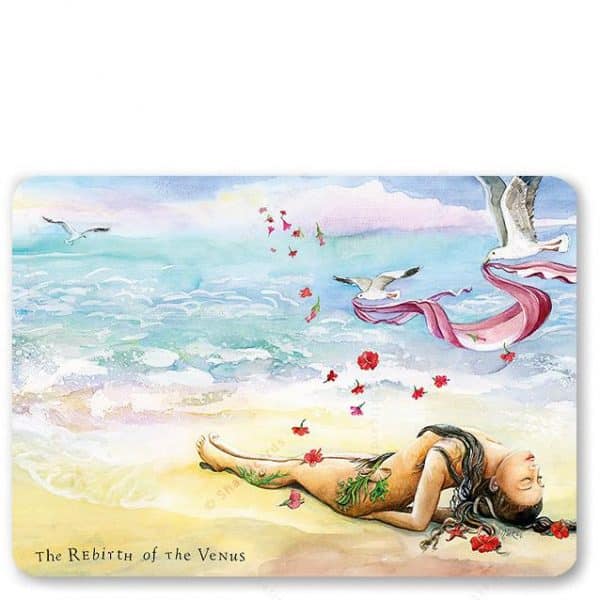 Shakti Card Yoga Postkarte Rebirth of Venus