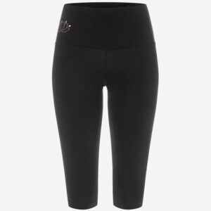 Yoga Capri Legging von Spirit of Om in schwarz mit hohem Bund