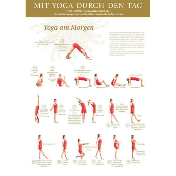 Yoga Poster A4 Yogasequenzen für den Tag