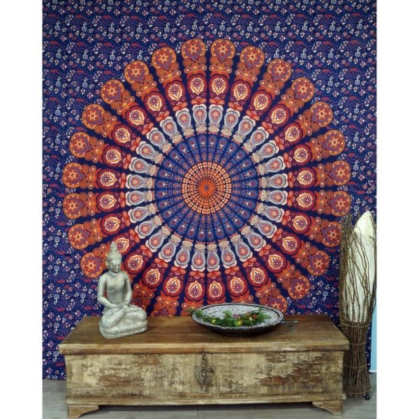 Mandala Wandbehang aus Indien 200x230 cm