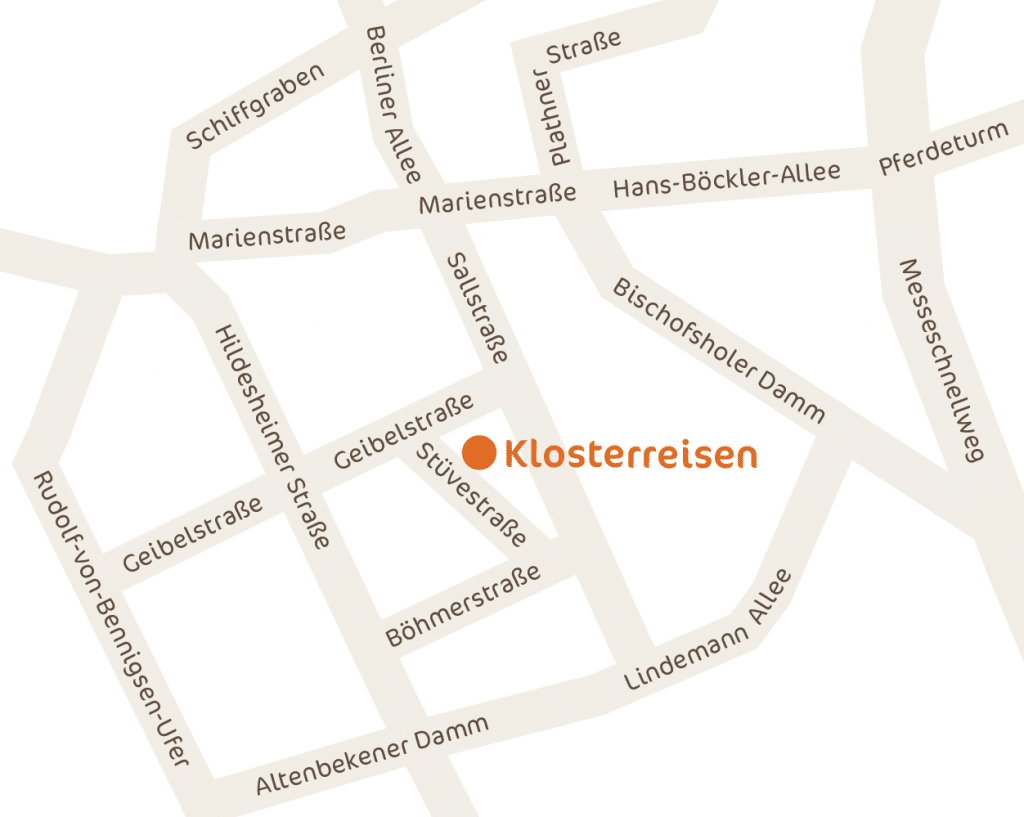 Klosterreisen Shop Stadtplan
